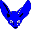 Blue Fennec Clip Art