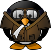 Penguin Pilot Clip Art