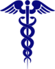 Blue Caduces Clip Art