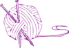 Yarn Ball Purple Small Clip Art