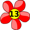 Counting Flower Clip Art