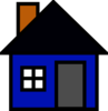 Blue House Clip Art