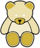 Yellow Cute Teddy Bear Clip Art