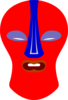 African Mask. Baluba, Zaire Clip Art