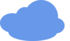 Cloud Blue Modified  Clip Art