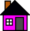 Pink House 4 Clip Art