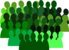 Larger Very Green Crowd Clip Art