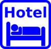 Hotel Blu Su Fondo Bianco Clip Art