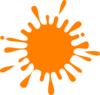 Orange Splash Ink Clip Art