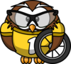 Owl Bicyclist Clip Art