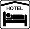 Hotel Sleeping Accomodation Clip Art - Black/white Clip Art