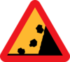 Falling Rocks From Rhs Roadsign Clip Art