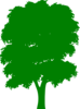 Green Tree Silouette Clip Art