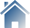 Simple Blue House Clip Art