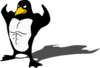 Muscular Penguin Clip Art