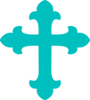 Light Teal Cross Clip Art