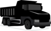 Black Gray Dump Truck Clip Art