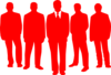 Men In Red Clip Art