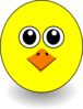 Funny Chick Face Cartoon Clip Art