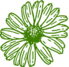 Green Gerber Daisy Clip Art