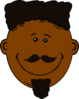 Black Man With Face Hair Clip Art