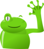 Frog Wave Left Clip Art