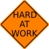 Orange Construction Sign Clip Art