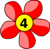 Counting Flower Clip Art