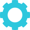 Blue Cog,  Clip Art