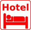 Hotel Rosso Su Fondo Bianco Clip Art