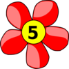 Counting Flower Clip Art