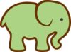 Green Elephant Clip Art