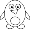 Penguin Outline Clip Art