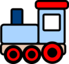 Little Blue Train Clip Art