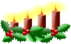 Lit Advent Candles Clip Art