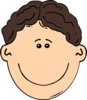 Smiling Brown Hair Man Clip Art