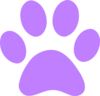 Light Purple Paw Print Clip Art