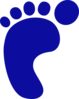 Blue Left Foot Clip Art