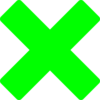 Green X Clip Art