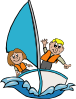 Kids Sailing Clip Art