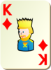 Simple King Of Diamonds Clip Art