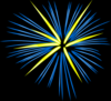 Blue Fireworks Clip Art