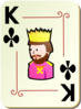 Ornamental King Of Clubs Clip Art