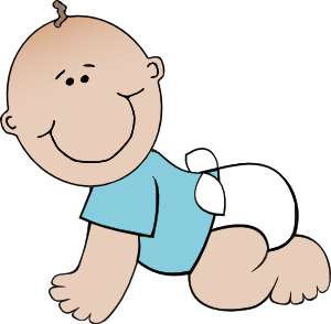 Baby Boy Crawling Clip Art