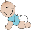 Baby Boy Crawling Clip Art