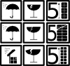 Pictograms Rain Water Broken Glass Clip Art