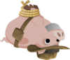 Hogtied Piggy Explorer Clip Art