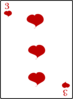 3 Of Hearts Clip Art