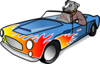 Dog In Sports Car Clip Art