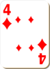 Four Of Diamonds Clip Art